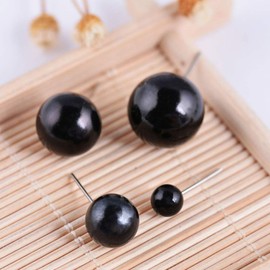 Milisten 300pcs Plastic Safety Eyes Black Bead Doll Eyes DIY Craft Making Accessories for Needle Felting Doll Puppet Plush Animals 4mm