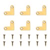 6Pcs Antique Brass Flat Corner Bracket Sturdy Angle Brackets Corner