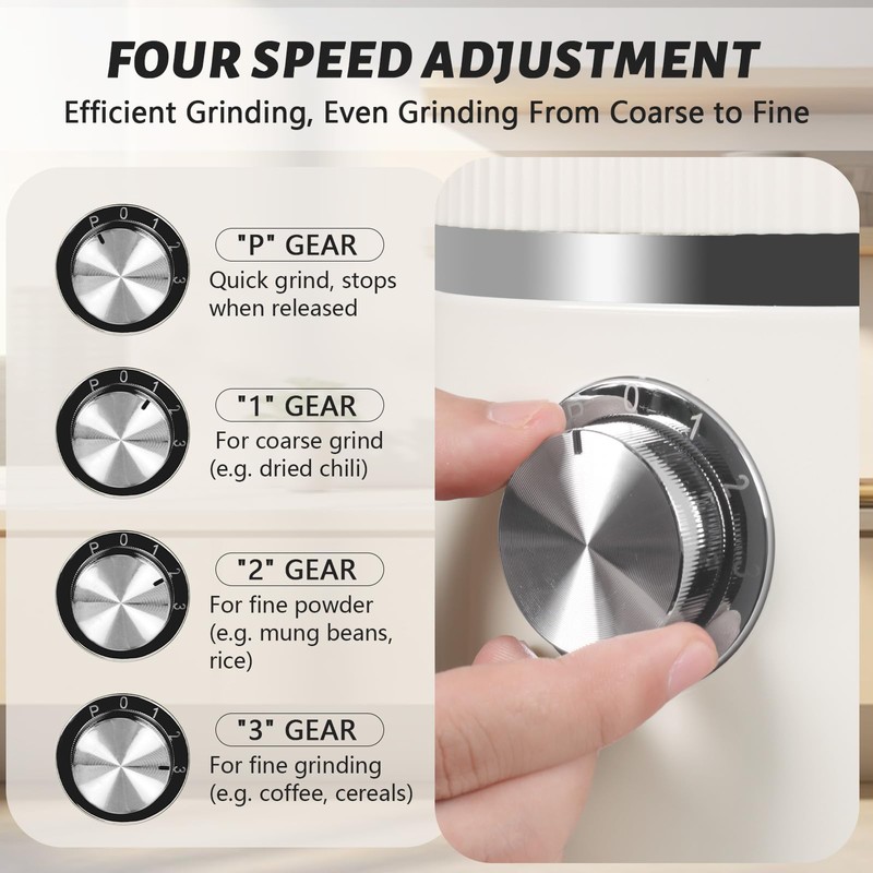 Electric Grinder for Kitchen | 800W Versatile Spice Grinder with