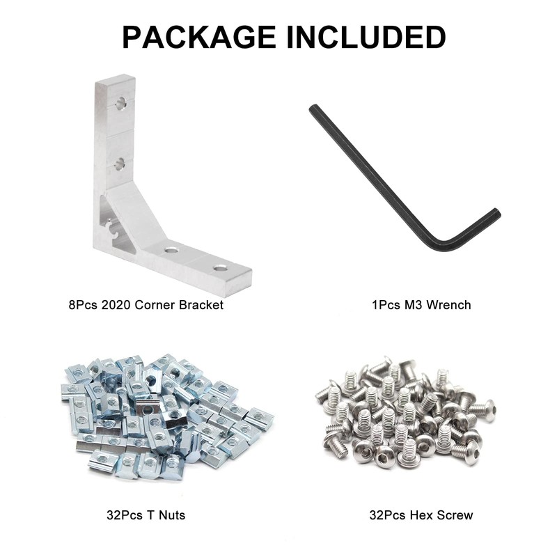 Aluminium Profile 20 x 20 Nut 6 Aluminium Angle 20