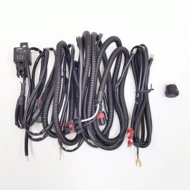 KINSTECH 9006 12V 30A Wiring Harness Fog Light Relay Kit ON/OFF Switch 2 Plugs Wire 10 ft