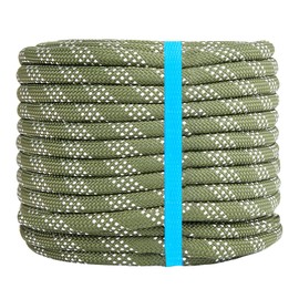 1/2 Inch Double Braided Polyester Arborist Rope, 1/2in 100ft Heavy Duty Nylon Rope for Anchor, Tree Work, Cargo, Pulling, Sailing