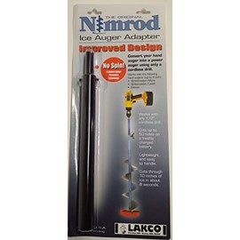 Lakco Nimrod Ice Auger Adapter - Converts Hand Auger to Power Auger - Made in USA - #TONII - for Pin System Augers