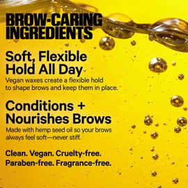 Milk Makeup KUSH Fibre Brow Gel, MJ (Cool Blonde) - Thickening brow gel - Soft, Flexible Hold - Vegan, Cruelty Free