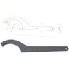 HugeAuto C Hook Spanner, Adjusting Round Nut Hook Wrench Collet