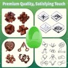 TAHAVICE 24 PCS Brain Teaser Puzzles Set, Wooden & Metal