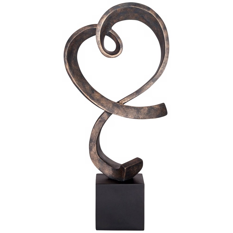 Studio 55D Swirling Heart 17 1/4" High Brushed Nickel Modern