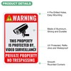M METERXITY 4-Pack Warning This Property Is Protected by Video
