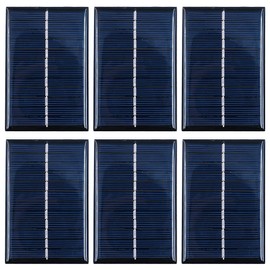 Pack of 6 ZONADAH 0.6W 6V Mini Solar Panel, Batter Charger, DIY Home, Science School Projects, Camping,Fishing, Hiking Outdoor Garden Light Charging tools