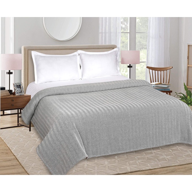 Glamburg 100% Soft and Breathable Cotton Thermal Blanket King Teal