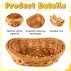 Small Poly Wicker Woven Bread Basket, Plastic Wicker Serving Basket