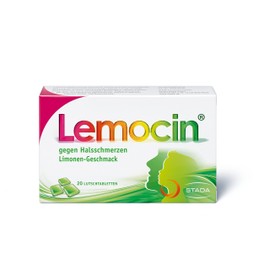 Lemocin Sore throat tablets - lozenges with lime flavour for adults and children from 5 years - pain-relieving and anti-inflammatory for discomfort in the throat and throat - 1 x 20 pieces