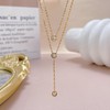 LUNADORN 18K Gold Plated Drop Lariat Chain for Women -