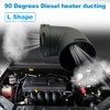 Cotonlake Diesel Air Heater Duct Connector,60mm/2.4inch L-Shape Elbow Ducting Pipe