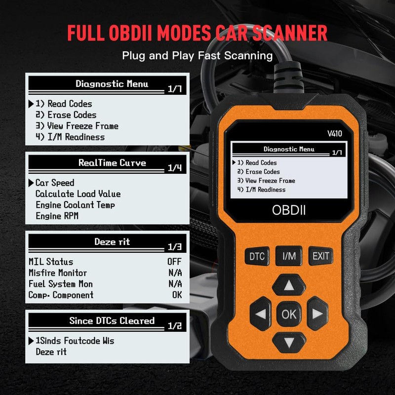 OBD2 Scanner V410 Car Diagnostic Tool – Auto Code Reader
