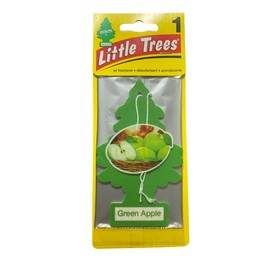 Little Trees Air Freshener Green Apple Pack of 6 For Car, Dog Home, Closet,