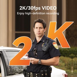 SYDYAM-Z5 2K/1440P 128GB Body Camera, 8-10H HD Recording IP67 Waterproof Body Cameras with Audio and Video Recording, Body Cam for Police Hiking Meeting Security Guard Daily Patrol