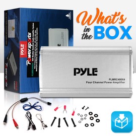 Pyle 4-Channel Weather-Resistant Audio Amplifier System - 1200W Max Bridged, 800W Max Stereo Designed For ATV, UTV, 4X4, Jeep, Motorcycle and Marine, and any other Weather Resistant Application