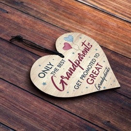 CAKIROTS Great Grandparents Baby Announcement - Best Grandparents Get Promoted to Great Grandparents - Great Grandparents Wood Sign