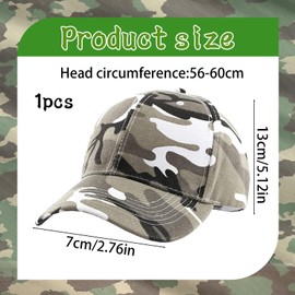 QhgPnt Camo Cap, Fishing Hats for Men, Kids Baseball Cap, Camo Baseball Cap for Men, Hiking Cap for Outdoor Camping, Fishing, Hip Hop Sports, Tennis,Hunting, Travel, Beach