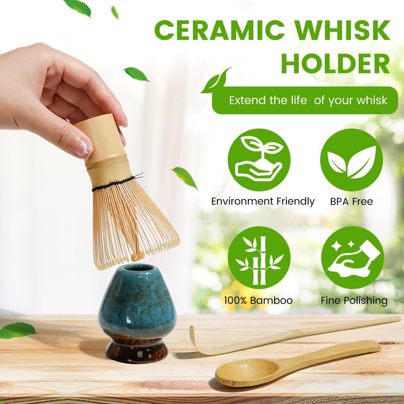 Matcha Set, Japanese Ceremony, Natural Bamboo Matcha Whisk, Bamboo Spoon,