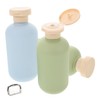 IWOWHERO 3pcs Travel Toiletry Bottles Avocado Design Refillable Shampoo Bottles