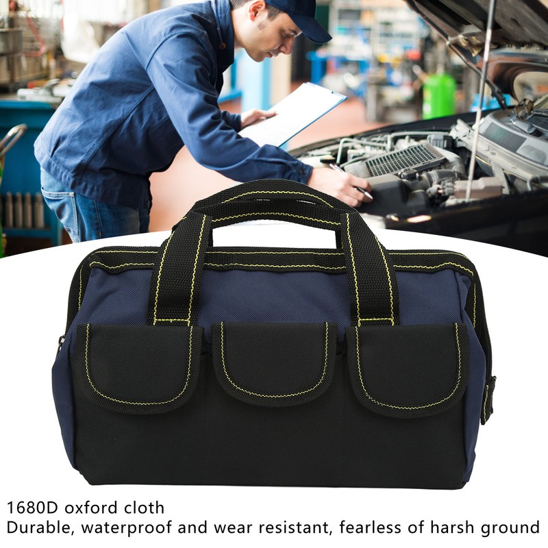 13in Tool Storage Bag Oxford Cloth Multifunctional Waterproof Wide Mouth