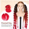 BIUDECO Hair Extensions Ponytail 2 Pcs Gradient Color Ponytail Wig