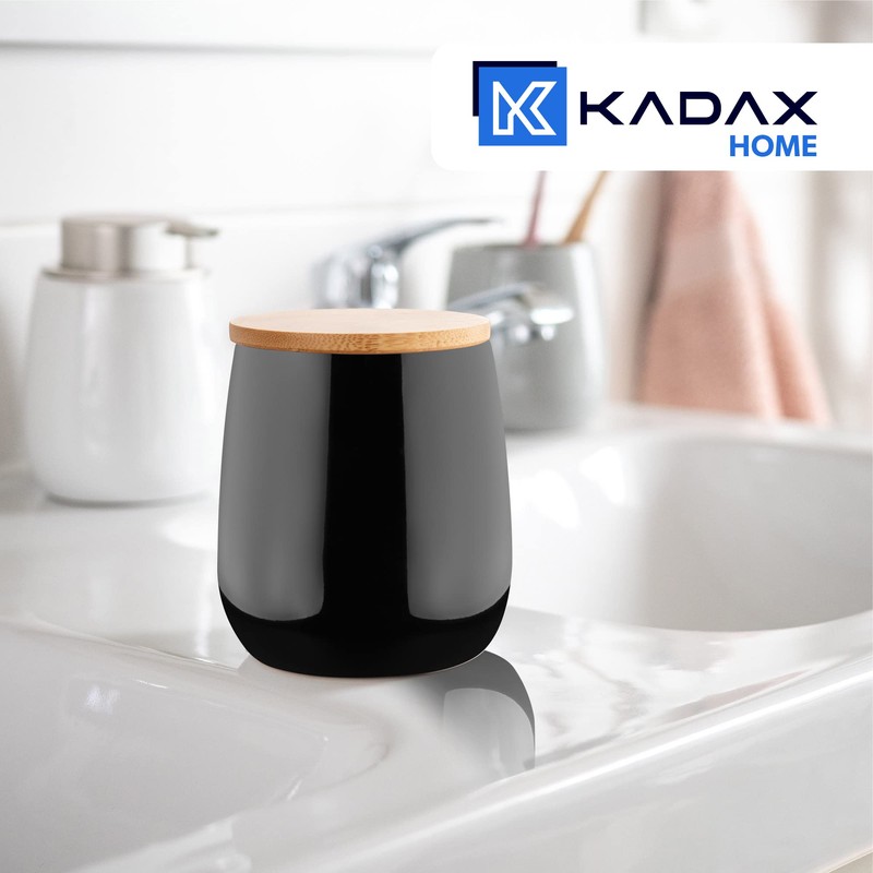 KADAX Cosmetics Tin, Ceramic Storage Tin, Cotton Wool Box with