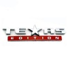 1 Count Silver+Red 3D Texas Edition Emblem compatible with Chevy