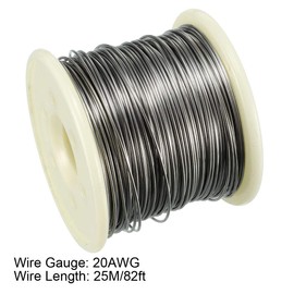 sourcing map 20 Gauge Heat Resistance Wire Wrapping 82ft Heating Resistor Wires Electronic Coil