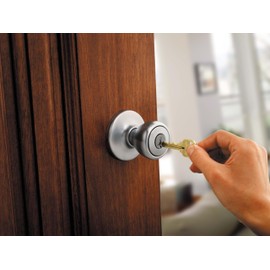 Kwikset 740H-S Hancock Keyed Entry Single Cylinder Knob Set with SmartKey - Polished Chrome