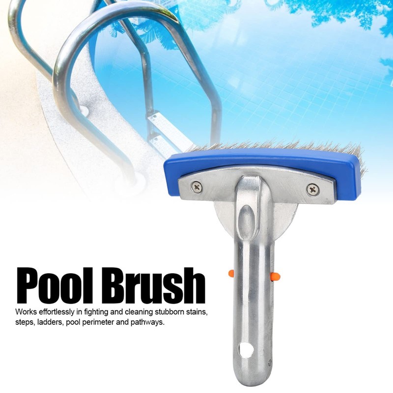 Swimming Pool Stainless Steel Brush, 5.5in, Easy to Glide, Easy
