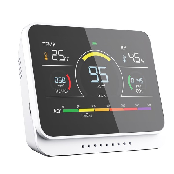 Xoopon Professional 13-in-1 Indoor Air Quality Monitor 6AQI with Alert