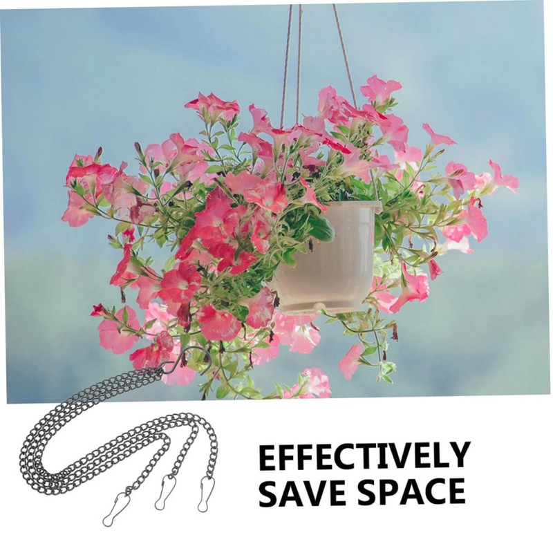 BESPORTBLE 3Pcs Hanging Chains for Flowerpots Bird Feeders Durable Metal