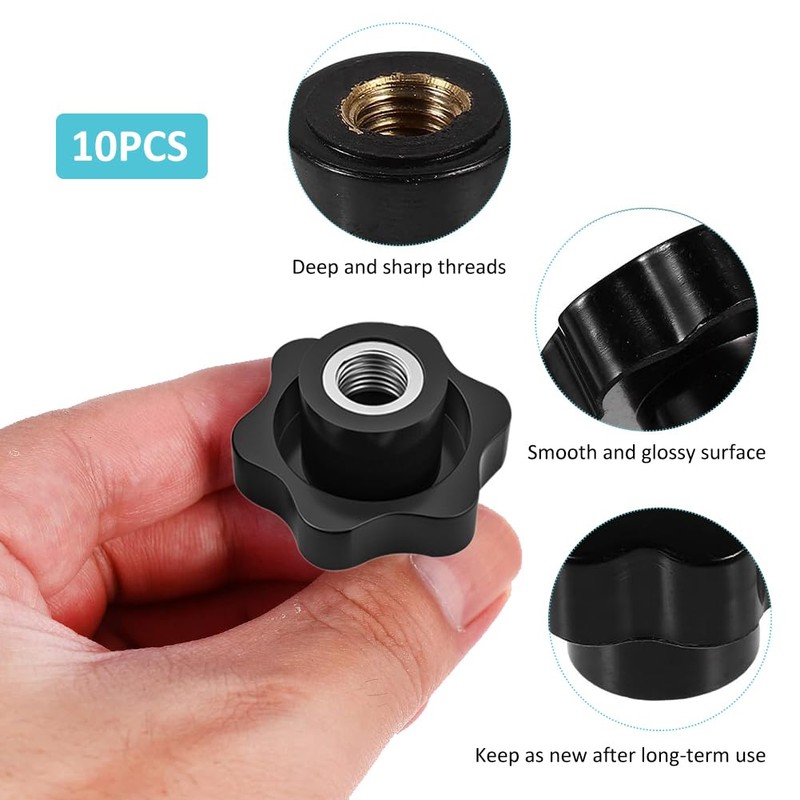 Star grip nut M6, star nut m6, internal thread clamping