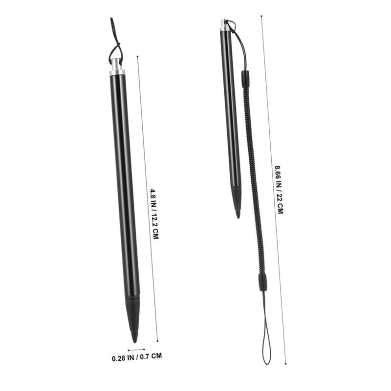 TEHAUX 4pcs Touchscreen Stylus Pen with Spring Lanyard for Secure