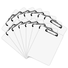 Dry Erase Clipboards, HERKKA 15 Pack Hardboard Office Whiteboard Clipboards Low Profile Clip Standard A4 Letter Size, ECO Friendly, Size 12.5 x 9 Inch