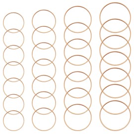 70pcs Beading Hoop Earrings for Jewelry Making,Round Beading Hoop Earrings Beading Hoop Earring Circle Connectors for DIY Craft,Earring Necklace,Crafts Supplies(4 Sizes,K Gold)