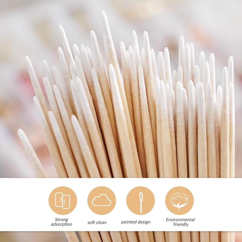 600 Pointed Cotton Swabs, Can Be Used For Tattoos, Eyebrow