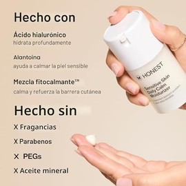 Honest Beauty Crema Hidratante Ligera Diaria para Piel Sensible | Reduce el Enrojecimiento, Hidrata y Calma la Piel | Hipoalergénica, Sin Perfume, Veg