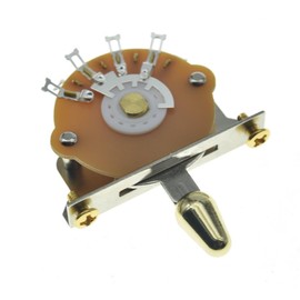 Dopro 3-way Guitar Blade Switch Pickup Selector Switch for ST/Tele/Electric Guitars Plastic Gold Tip