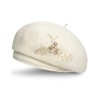 Dahlia Women's Winter Hat - Wool Blend, Hand Beaded, Elegant