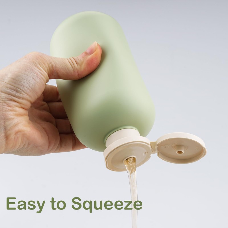 Cosywell Squeeze Bottles with Flip Cap Plastic Refillable Travel Containers