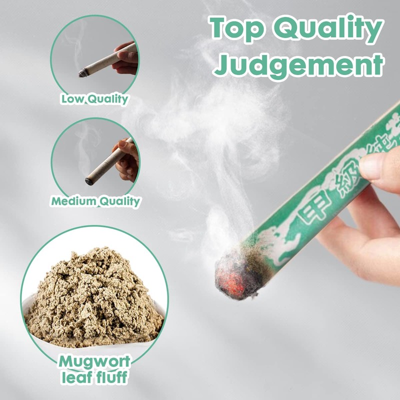 Barelove 30 Rolls Pure Moxa Stick Wormwood Handmade Moxibustion Sticks