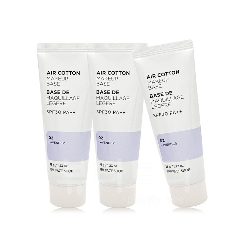 The Face Shop Air Cotton Makeup Base 35g 02 Lavender