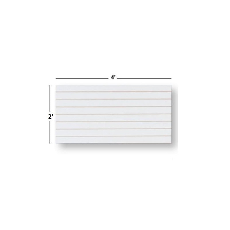 White Slatwall Panels 24"H x 48"L (Set of 2 Panels)