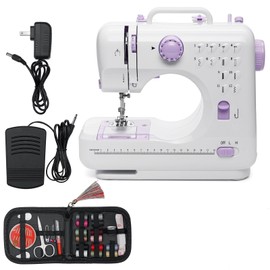 Small Sewing Machine, with 12 Built-in Stitches & Night Light & Foot Pedal, Perfect for Beginner, Kids, Tailors, DIY Projects, Sewing Lover