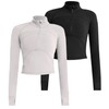 Vsaiddt Women's Athletic Half Zip Pullover Sweatshirt 2 Pack Workout