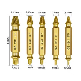 Screw Extractor 6Pcs Screw Extractor Set Stripped Screw Extractor Stripped Screw Remover Damaged Screw Extractor Kit for Broken Damaged Screws